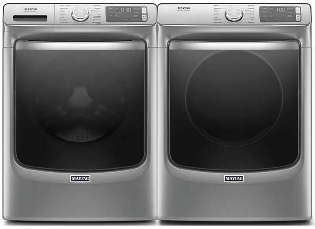 Maytag MHW8630HC 27 Front Load Steam Clean Washer 5.8 Capacity Wi-fi Enabled YMED8630HC 27 Steam Clean Electric Dryer in Washers & Dryers in Oakville / Halton Region - Image 3