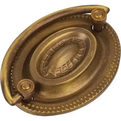 UNIQANTIQ HARDWARE SUPPLY Hepplewhite Antique Brass Drawer Bail Pull ( Centers: 2-1/2")
