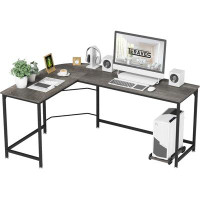 17 Stories Reversible L Shaped Desk White - 66.1" Corner Gaming Computer Desk, Office Workstation Modern Home Study Writ