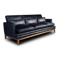 Eleanor Rigby Aventador 92" Genuine Leather Square Arm Sofa