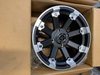 FOUR NEW 14 INCH VISION LOCKOUT 4X110 ATV WHEELS
