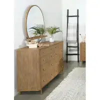 Hokku Designs Arini 8-drawer Dresser with Mirror Sand Wash