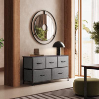 Ebern Designs Versatile A-Dark Grey Dresser: Multifunction, Large Storage, Easy Assembly