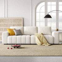 Crafts Design Trade 114.17" Creamy white 100% Polyester Modular Sofa cushion couch