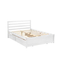 Red Barrel Studio Platform Bed Frame With Headboard And Four Drawers