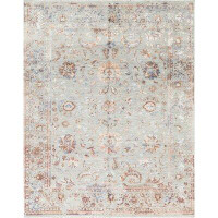 Bokara Rug Co., Inc. Hand-Knotted High-Quality Silver and Multi-Colored Area Rug
