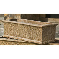 Canora Grey Rekiyah Rectangular Cast Stone Planter Box