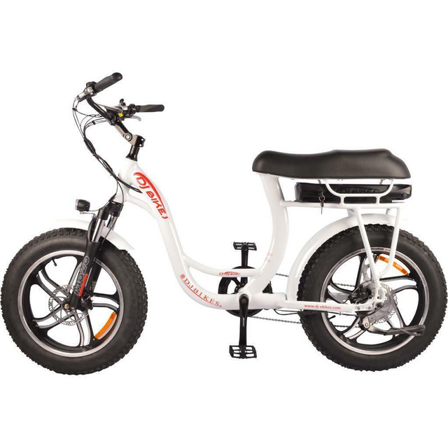 Sale! DJ Super Bike Step Thru 500W 48V 13Ah Power Electric Bicycle, Pearl White, LED Light, Suspension Fork and Shimano in eBike - Image 3