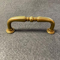 D. Lawless Hardware 3" Ornate Raised Foot Pull Antique English
