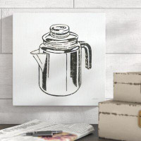 Gracie Oaks "Retro coffee pot" par Kathrin Lovell-peinture sur toile