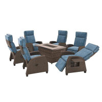 Grand Patio 7 Pieces Patio Furniture With Fire Pit