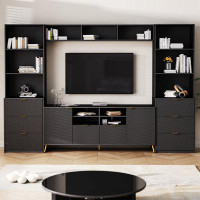 Everly Quinn Multifunctional TV Stand Media Storage Cabinet