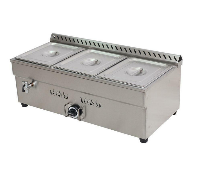 Propane three pan food warmer - 1/2 size pans - super concession item - free shpping in Other Business & Industrial