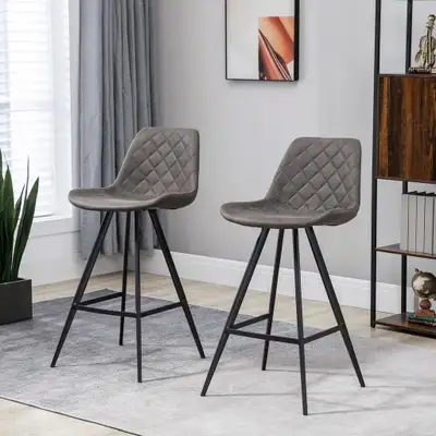 Bar Chair 19.5"x 24"x 39.25" Charcoal Grey