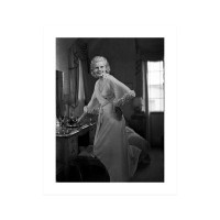 Globe Photos Entertainment & Media Portrait of Jean Harlow Standing at Dressing Table - Unframed Photograph