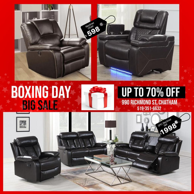 Leather Recliner Set on Sale! Sale Upto 70% in Chairs & Recliners in Kitchener Area
