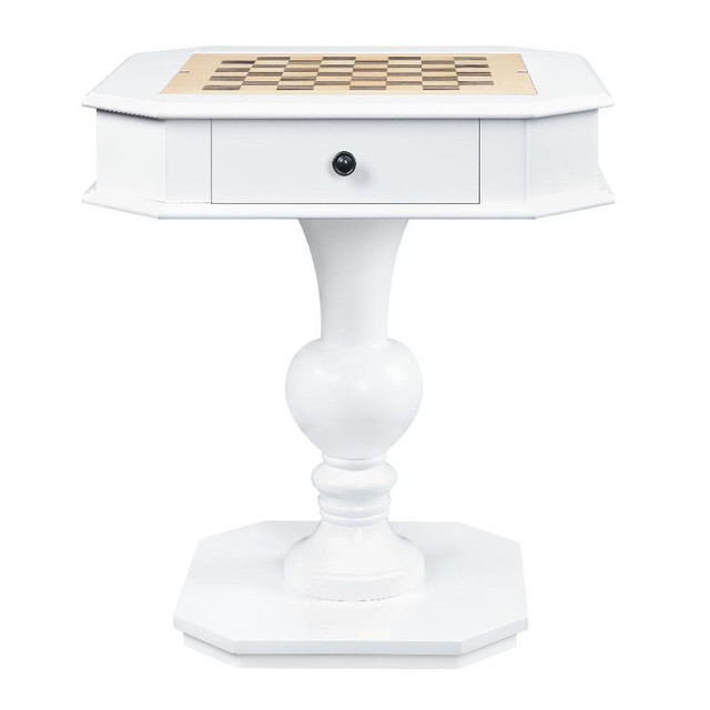 AF - WHITE SIDE TABLE ( 3in1 Game Table - Chess/Checkers/Backgammon Table )  AC00862 in Other - Image 3