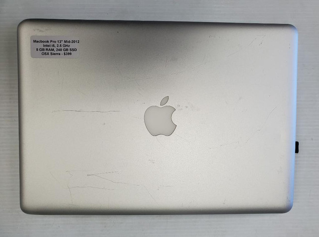 Apple Macbook Pro Mid 2012, Intel i5 2.5 GHz, 8GB RAM, 240 SSD  - SELLER REFURBISHED in Laptops in Toronto (GTA) - Image 2