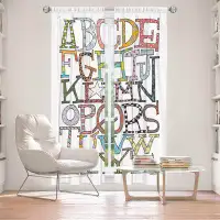 East Urban Home Lined Window Curtains 2-panel Set for Window Size 112" x 78" by Marley Ungaro - Starbrite Alphabet
