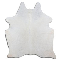 Foundry Select NATURAL HAIR ON Cowhide RUG WHITE 2 - 3 M GRADE B