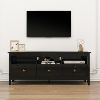 House of Hampton 3 Drawer Tv Stand,mid-century Modern Style,entertainment Centre With Storage, Media Console For Living