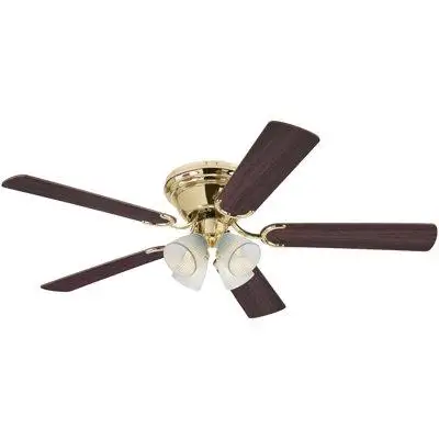Add a touch of grace and elegance to any indoor space with the 52 in. Contempora Brass ceiling fan....