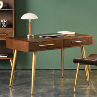 Bayou Breeze 47.24"Brown rectangular solid wood desk