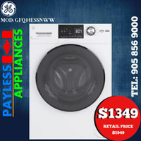 GE GFQ14ESSNWW 24 All in One Washer Dryer Combo 2.8 cu. ft. Capacity With Steam Clean White Color