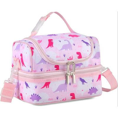 Trinx Lunch Box Bag Kids, Insulated Two Compartments Cooler Bags Girls/Women W Shoulder Strap For School,Daycare,Kinderg in Other