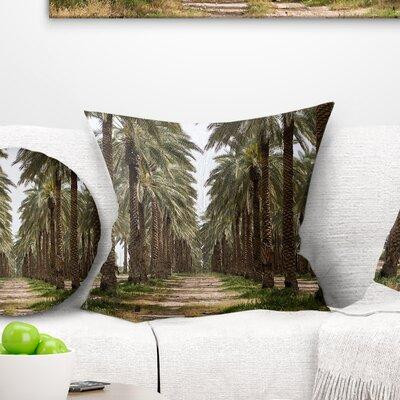 Made in Canada - East Urban Home Forest Date Palm Plantation Photography Pillow in Plants, Fertilizer & Soil