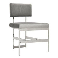 Worlds Away Shaw Upholstered Metal Side Chair