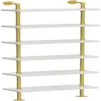 Williston Forge Modern 6-Tier Wall-Mounted Shelving Unit - Sturdy, Easy Assembly, Stylish Design