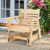 Millwood Pines Outdoor Aamanah Rocking Solid Wood Chair