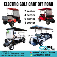 Explore Now: Finance Available for Brand New 2024 Electric Golf Carts – Off-Road for 2, 4, 6, and 8 Seaters w/ Warranty