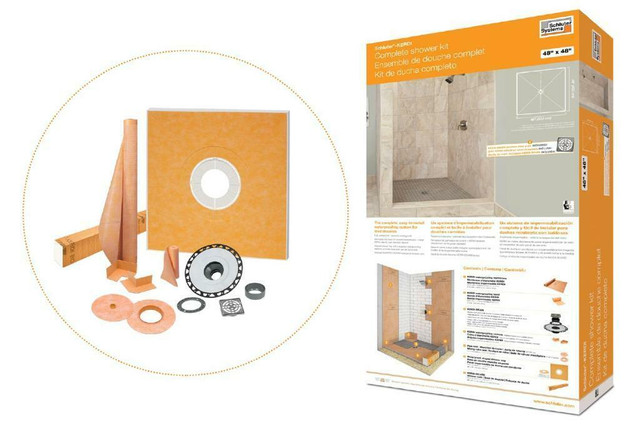 Schluter® KERDI SHOWER KIT 48x48, 72x72 48x72 &amp; 38x60 ( Complete Kit - Kit No Drain Grate - Kit No Drain Component ) in Plumbing, Sinks, Toilets & Showers - Image 2