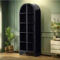 Hokku Designs Simple bookcase arch China cabinet in living room