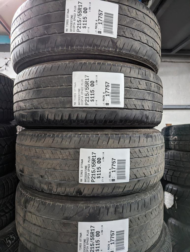 P215/55R17  215/55/17 BRIDGESTONE ECOPIA EP422 PLUS ( all season summer tires ) TAG # 17757 in Tires & Rims in Ottawa
