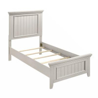 Red Barrel Studio Farmhouse Style Queen Size Panel Bed 1Pc Classic White Finish Modern Bedroom Wooden Furniture