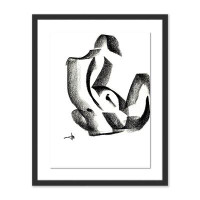 Four Hands Art Studio 'Nude 11' by Johan Gert Manschot Picture Frame Drawing Print on Paper