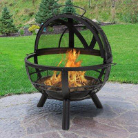 Outdoor Leisure Products 35'' H x 33'' W Steel Wood Burning Outdoor Fire Pit with Lid