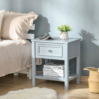 End table 18.9" W x 15" D x 21.7" H Grey
