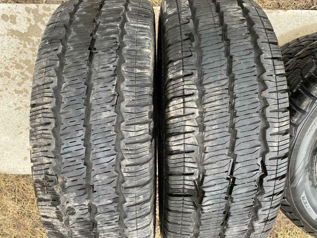 235/65/16 ALL SEASONS CONTINENTAL LOAD RANGE (E) SET OF 2 $180.00 TAG#T1417 (NPLNFR4199T3) MIDLAND ON. in Tires & Rims in Ontario