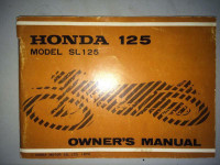 1972 Honda SL125 Owners Manual
