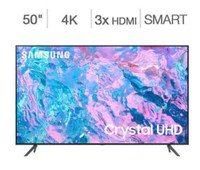 Télévision LED 50 POUCE UN50CU7000 4K CRYSTAL UHD HDR Smart TV Wi-Fi Samsung - BESTCOST.CA