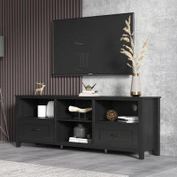 Red Barrel Studio TV Stand For Living Room And Bedroom, With 2 Drawers And 4 High-Capacity Storage Compartment