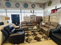 Genuine Leather Power Recliner Sofa Set on Discounted Price !! Free Local Delivery !!