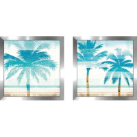 Made in Canada - Highland Dunes Beachscape Palms II - 2 Piece Picture Frame Graphic Art Print Set on Paper