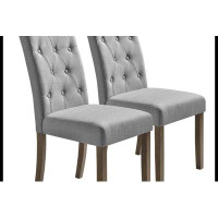 Winston Porter Aristocratic Style Dining Chair Noble and Elegant Solid Wood Tufted Dining Chair Dining Room Set