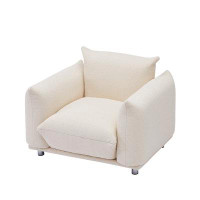 Latitude Run® Modern Sherpa Upholstered Single Armchair
