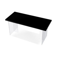 Fortuna Femme 62.99" Black Rectangular Solid wood+ Acrylic desks
